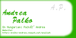 andrea palko business card